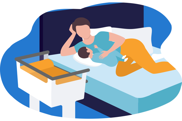 co-sleeper voor baby naast ouderlijk bed