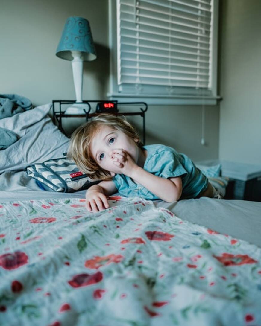 Peuter in bed