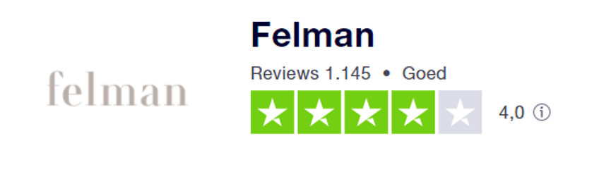 Felman ervaringen van klanten op trustpilot