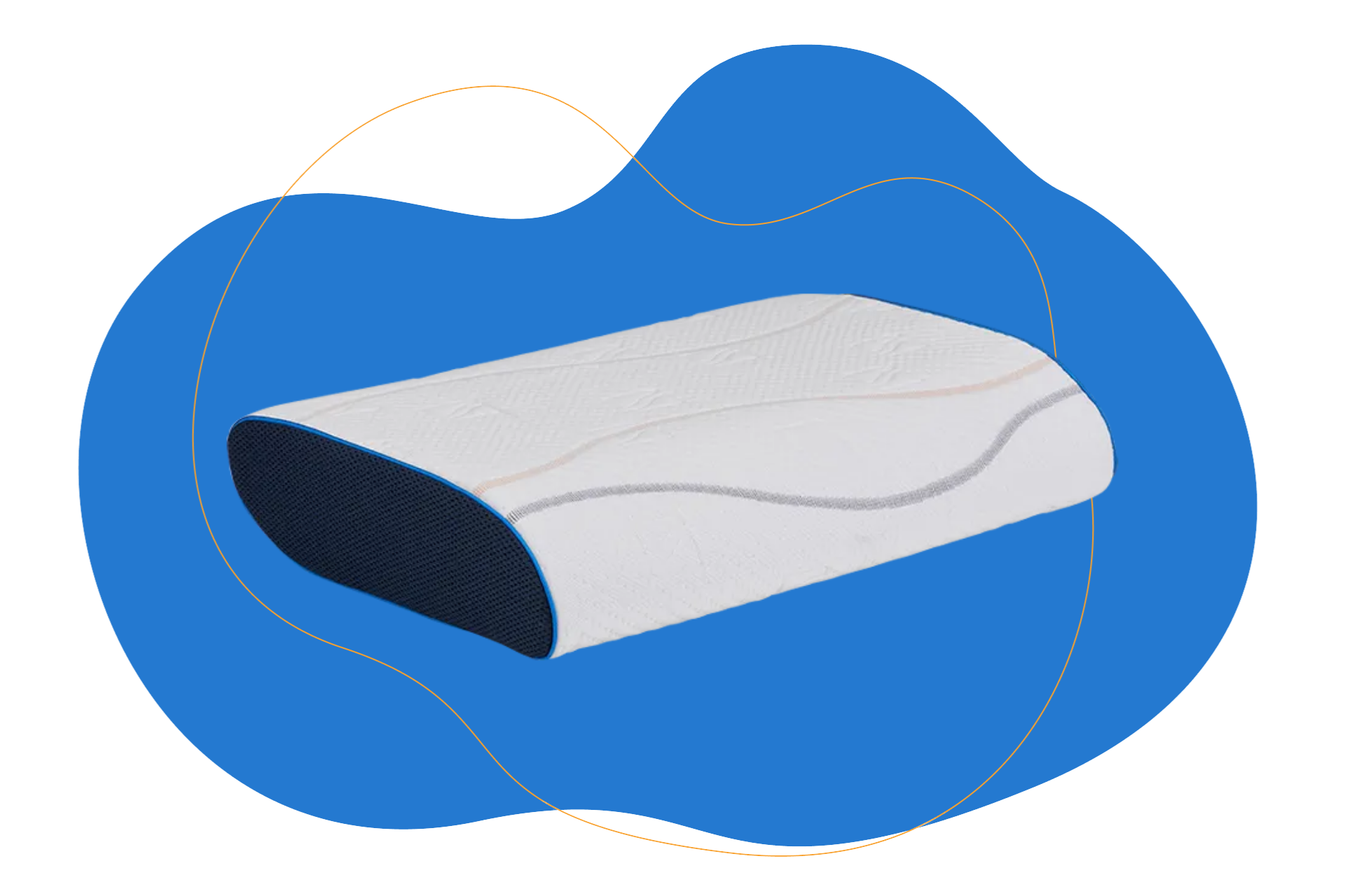 M line pillow you blauw