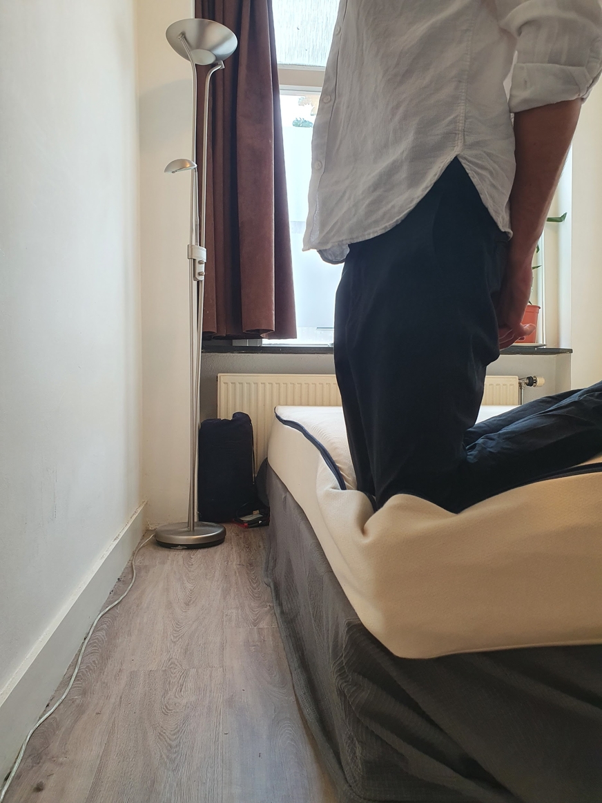 Knieën op het Una matras