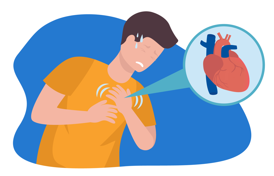 Man krijgt een hartaanval