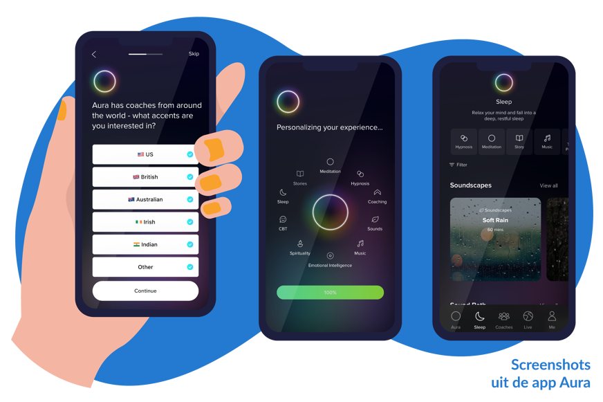 Aura slaap meditatie app