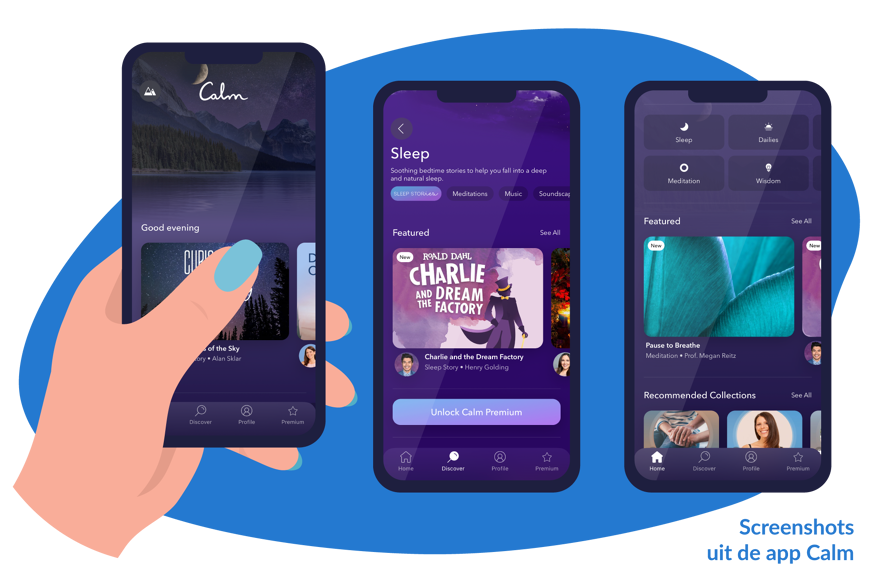 Calm meditatie app om te slapen