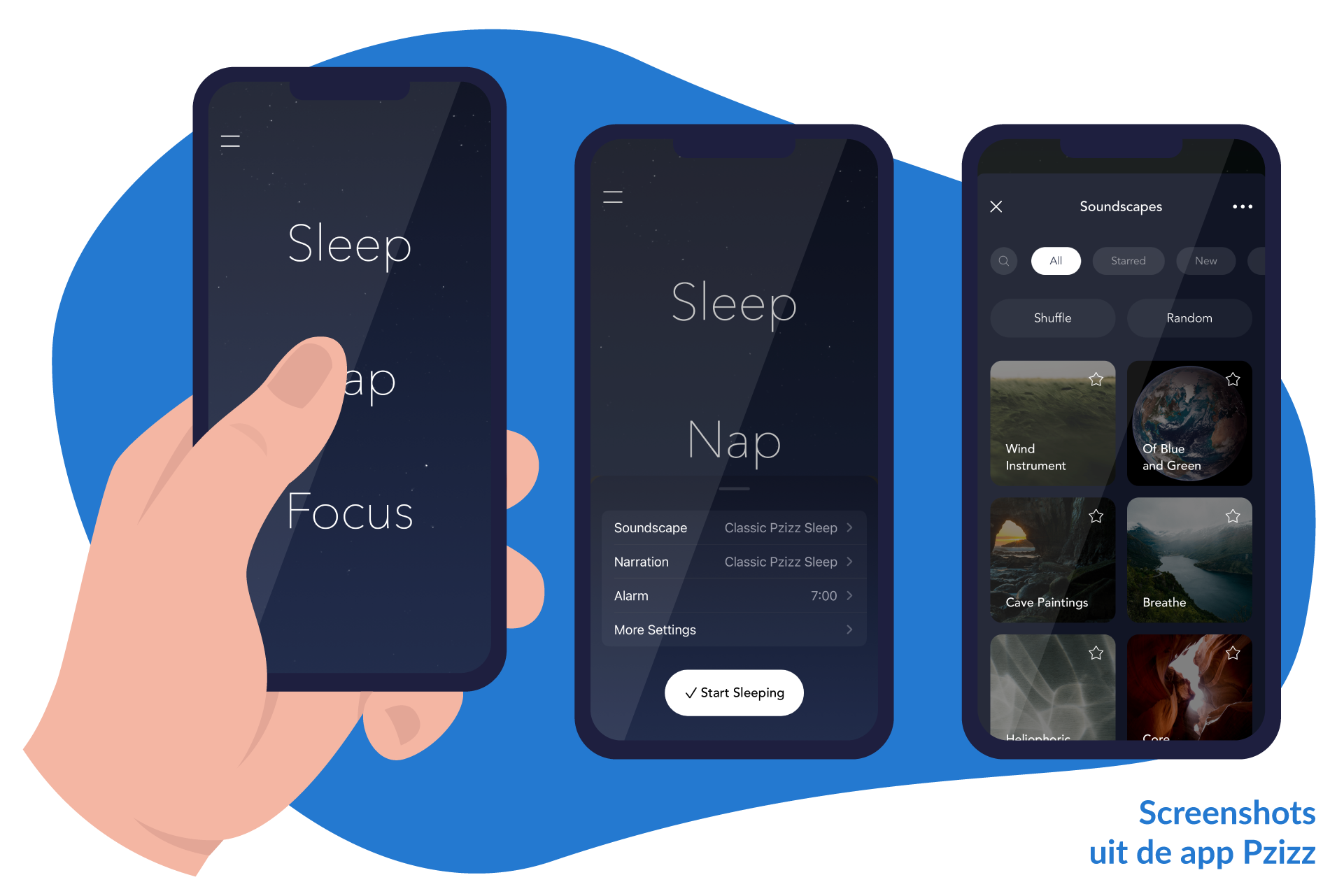 Pzizz meditatie app om te slapen