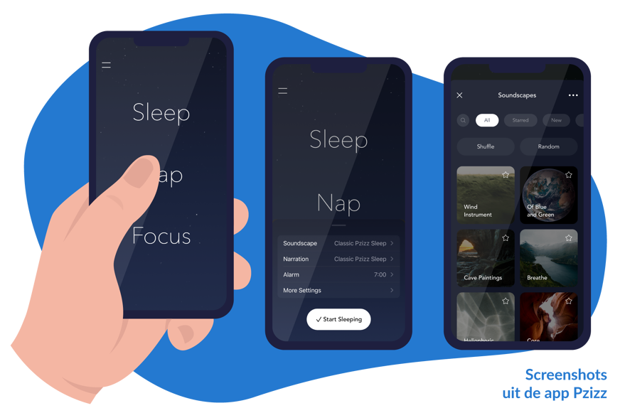 Pzizz meditatie app om te slapen
