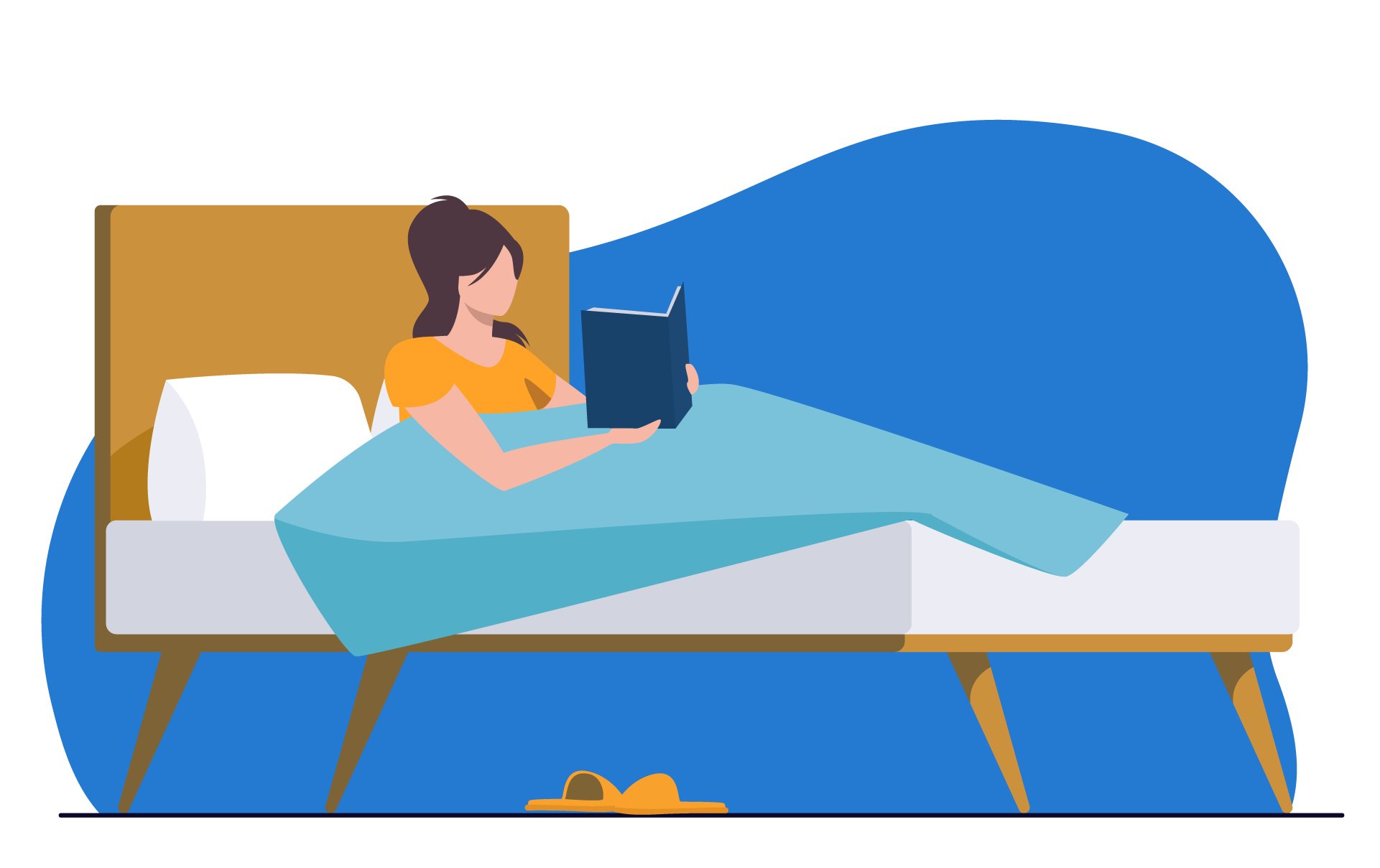 Ontspannen kan ook door voor het slapen gaan te lezen