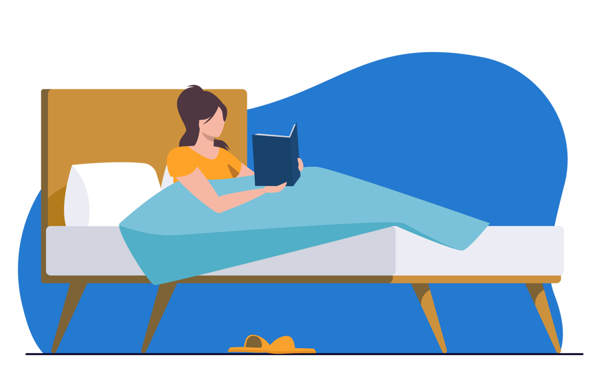 Ontspannen kan ook door voor het slapen gaan te lezen